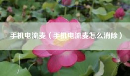 手机电流麦（手机电流麦怎么消除）