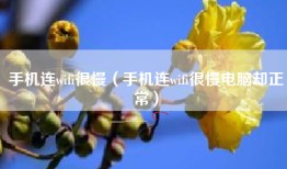 手机连wifi很慢（手机连wifi很慢电脑却正常）
