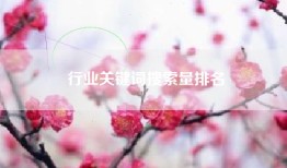 行业关键词搜索量排名