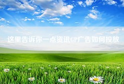 这里告诉你一点资讯GP广告如何投放