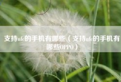 支持nfc的手机有哪些（支持nfc的手机有哪些OPPO）