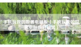 手机玩我的世界电脑版（手机玩我的世界电脑版启动器）