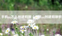 手机qq怎么创建群聊（手机qq创建群聊教程）