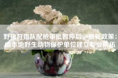 野猪狩猎队配枪审批暂停后，最新政策：由本地野生动物保护单位建立专业队伍