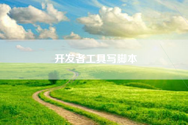 开发者工具写脚本