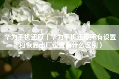 华为手机还原（华为手机还原所有设置和恢复出厂设置有什么区别）