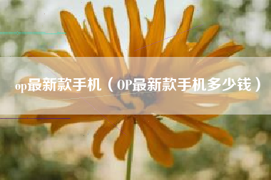 op最新款手机（OP最新款手机多少钱）